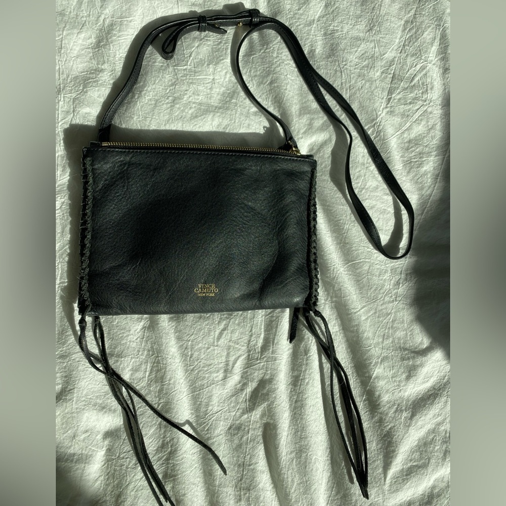 Vince Camuto black leather purse